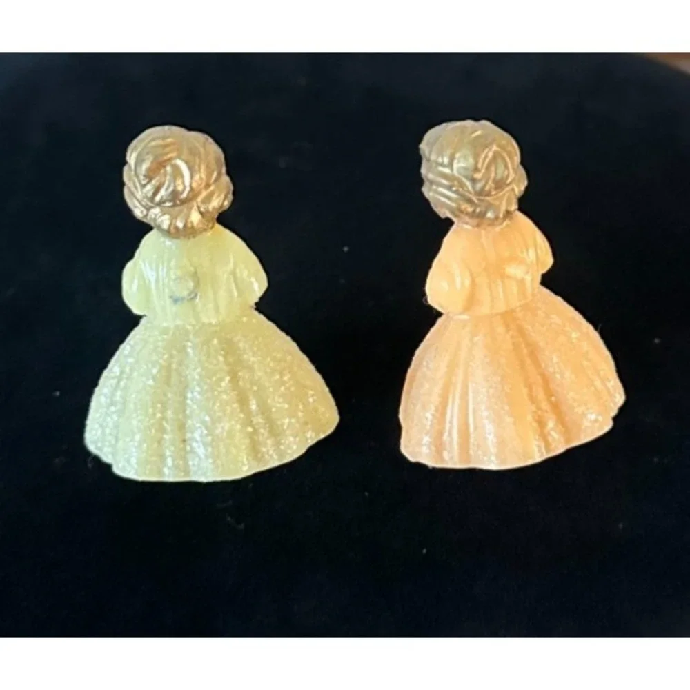 Vintage Mica Plastic‎ Mini Angels Christmas Ornaments